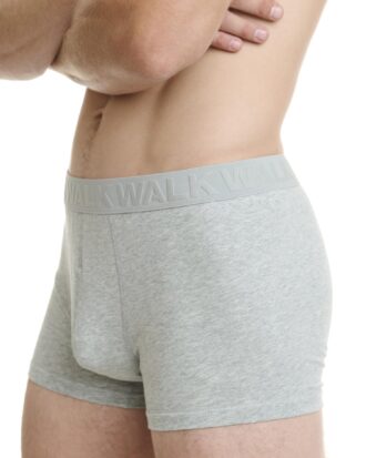 Βαμβακερό μπόξερ WALK W1761-1 boxer 2 τεμάχια 0914 ανθρακί-γκρι μελανζέ