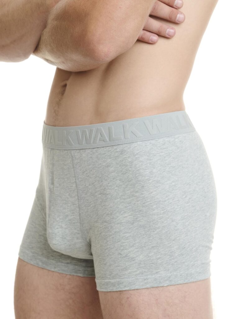 Βαμβακερό μπόξερ WALK W1761-1 boxer 2 τεμάχια 0914 ανθρακί-γκρι μελανζέ