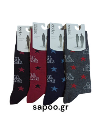 Βαμβακερές κάλτσες σχέδια ανδρικές sapoo casual socks fashion 1443