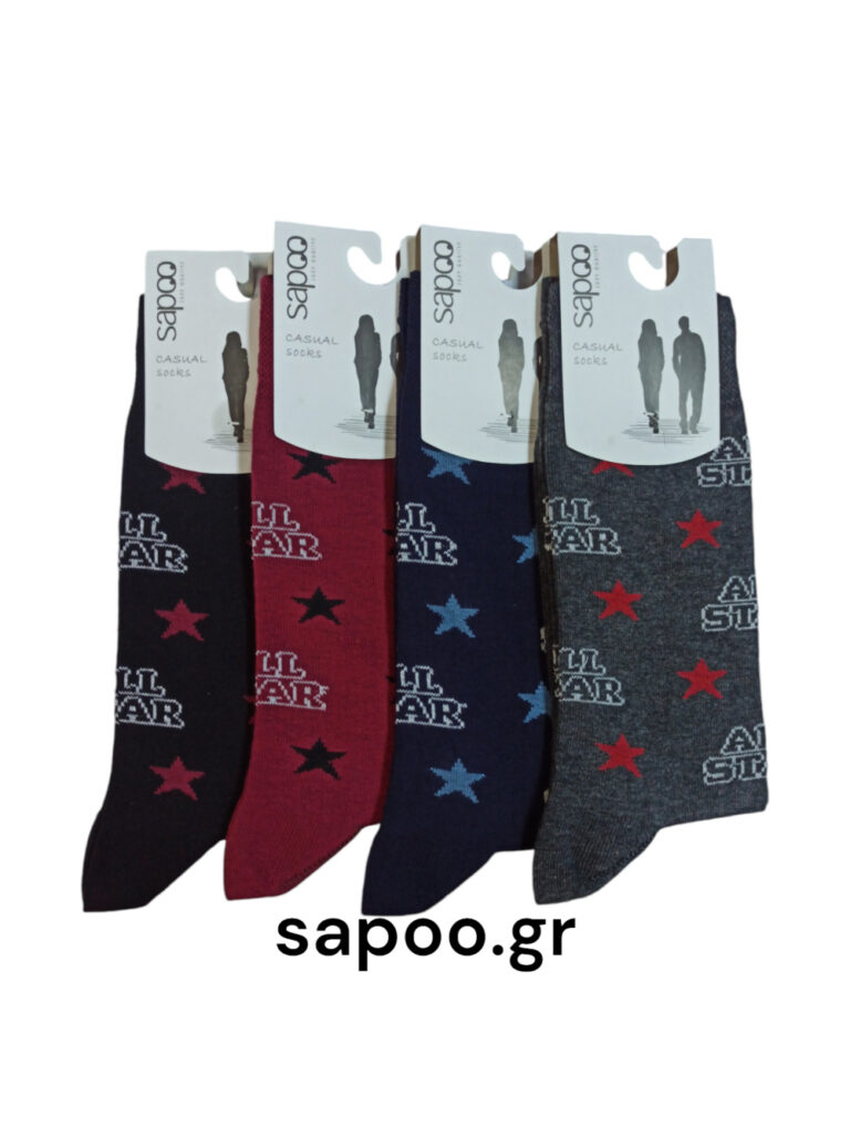 Βαμβακερές κάλτσες σχέδια ανδρικές sapoo casual socks fashion 1443