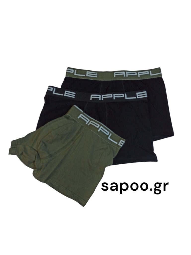 APPLE BOXER ΤΡΙΑΔΑ ανδρικό με εξωτερικό λάστιχο 240113965