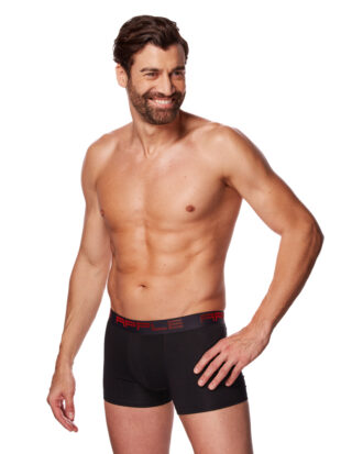 APPLE BOXER ανδρικό με εξωτερικό λάστιχο σιλικόνης SILICON SPECIAL 240110967 BLACK-RED