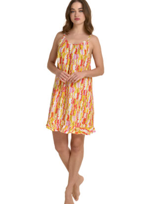 Primavera φόρεμα ραντάκι 100% βαμβάκι ποπλίνα εμπριμέ σχέδιο M139