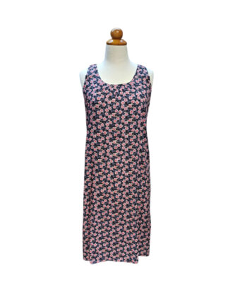 Βαμβακερό φόρεμα ποπλίνα χωρίς μανίκι εμπριμέ Billysfashion 25077-2 multi