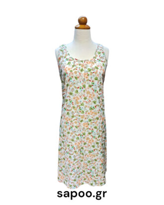 Βαμβακερό φόρεμα ποπλίνα χωρίς μανίκι εμπριμέ Billysfashion 25077-3 multi