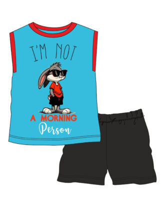 Παιδική πυτζάμα χωρίς μανίκι για αγόρι 100% βαμβακερή Natura 25-4043 τυρκουάζ