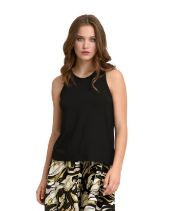 Βαμβακερή μπλούζα χωρίς μανίκι μακό. Τοπ 100% βαμβάκι Primavera M099