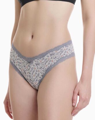 Γυναικεία εσώρουχα μπαμπού WALK Brazilian brief BAMBOO με δαντέλα και σχέδιο ΔΥΑΔΑ W2014-75