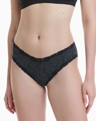 Γυναικεία εσώρουχα μπαμπού WALK Brazilian brief BAMBOO με δαντέλα και σχέδιο ΔΥΑΔΑ W2014-77
