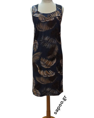 Γυναικείο φόρεμα χωρίς μανίκι ΝΙΝΑ βισκόζ εμπριμέ NINA 25s-423-1