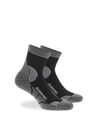 Βαμβακερές αθλητικές κάλτσες για τρέξιμο (RUNNING) WALK InAction W1213-1 02 μαύρο