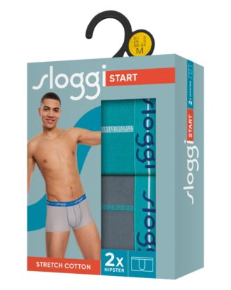 SLOGGI START HIPSTER  μπόξερ με κοντό πόδι ΔΥΑΔΑ Sloggi men Strart HIPSTER C2P M024