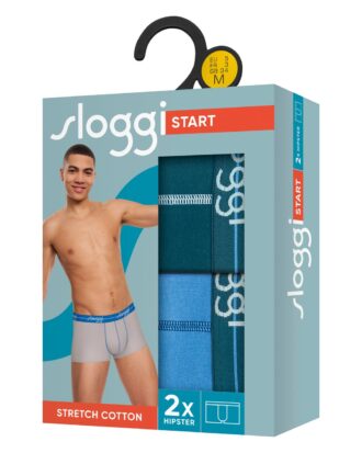 SLOGGI START HIPSTER  μπόξερ με κοντό πόδι ΔΥΑΔΑ Sloggi men Strart HIPSTER C2P V017