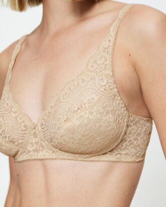 Σουτιέν Triumph Amourette N σουτιέν χωρίς μπανέλα με ελαστική δαντέλα μπεζ