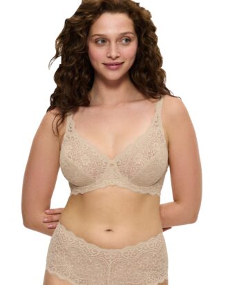 Σουτιέν Triumph Amourette W σουτιέν με μπανέλα με ελαστική δαντέλα μπεζ