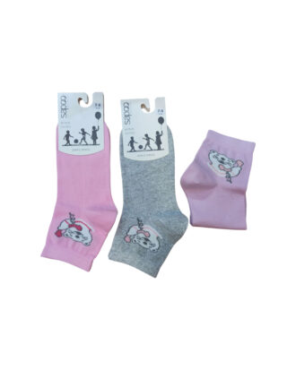 Βαμβακερές παιδικές κάλτσες με σχέδια για κορίτσι ημίκοντες ως το 1/4 της γάμπας sapoo kids socks 8152