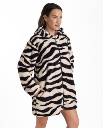 Ρομπάκι φλις φερμουάρ κουκούλα RELAX 3225093 animal