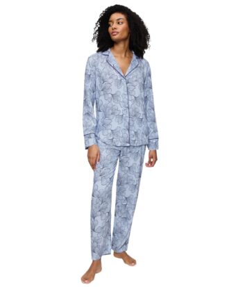 Γυναικεία κουμπωτή πυτζάμα TRIUMPH 100% βισκόζ/viscose Triumph Boyfriend Fit PW 03