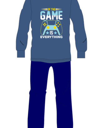 Εφηβική βαμβακερή πυτζάμα για αγόρι NATURA 4077 ίντιγκο-μπλε