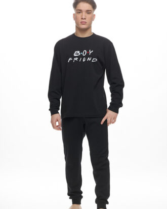 Ανδρική πυτζάμα Galaxy 100% βαμβάκι 792-25 μαύρο