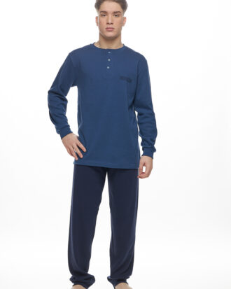 Πυτζάμες μεγάλα μεγέθη υπερμέγεθος Punto Di Roma Galaxy Size plus 799-25 ραφ-μπλε