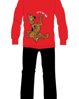 Παιδική βαμβακερή πυτζάμα για αγόρι NATURA 4068 κόκκινο-μαύρο