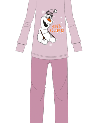 Εφηβική βαμβακερή πυτζάμα για κορίτσι NATURA 4092 πούδρα-σάπιο μήλο