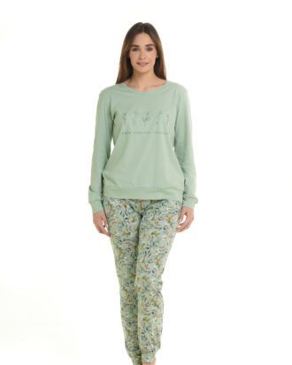Primavera γυναικείες πυτζάμες 50% βαμβάκι - 50% μοντάλ modal Primavera N306 τύπος