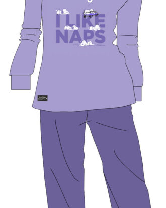 Βαμβακερή γυναικεία πυτζάμα 100% βαμβάκι interlock με λάστιχα Dustin Sara 1278 λιλά