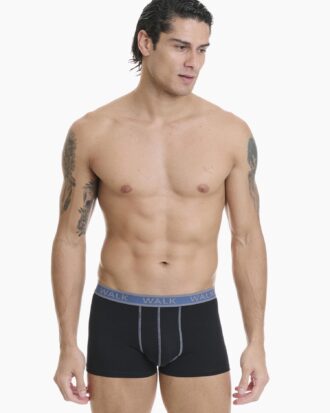 Ανδρικό Μπόξερ WALK βαμβακερό 2 τεμάχια 25-W1756 0202 ΜΑΥΡΟ