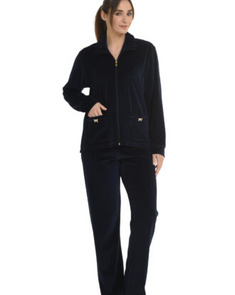 Βελούδινη φόρμα Primavera γυναικεία N160 μπλε