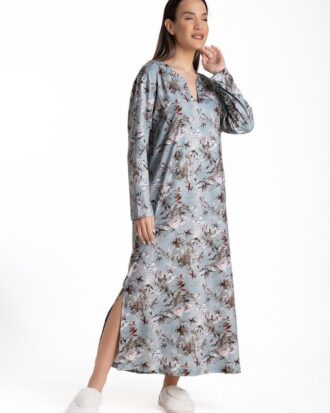 Καφτάνι μακρύ maxi viscose SOFT TOUCH Relax 3225052 λαδί