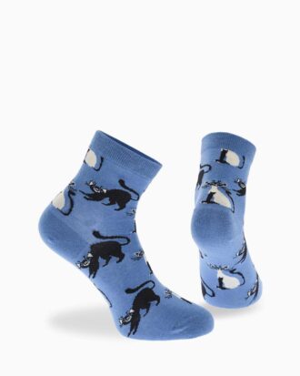 Γυναικείες κάλτσες WALK βαμβακερές ημίκοντες με σχέδιο βαμβακερές W133-11 07 ραφ