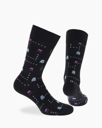 Κάλτσες Walk BAMBOO ανδρικές με σχέδιο PAC-MAN W304-48 02 μαύρο