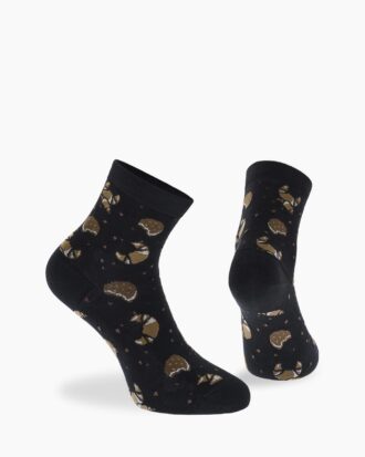 Κάλτσες Walk BAMBOO γυναικείες ημίκοντες με σχέδιο W333-25 02 μαύρο