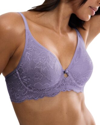 Σουτιέν Triumph Amourette Charm T W02 με μπανέλα όλο δαντέλα 3595 λιλά