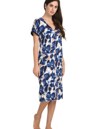 Φόρεμα Primavera κοντομάνικο με ζαπονέ μανίκι εμπριμέ viscose Π218 τύπος