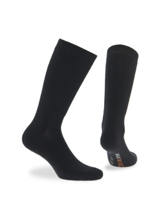 WALK Ενισχυμένες αθλητικές βαμβακερές κάλτσες ως τη μέση της γάμπας InAction W120 02 μαύρο