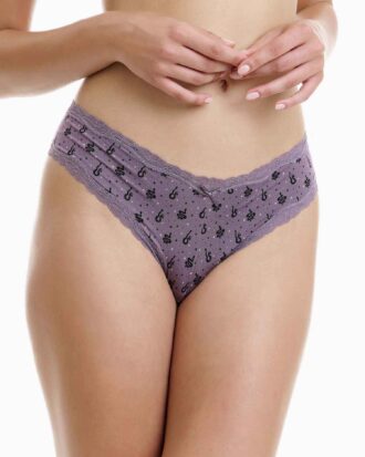 Γυναικεία εσώρουχα μπαμπού WALK Brazilian brief BAMBOO με δαντέλα και σχέδιο ΔΥΑΔΑ W2014-81