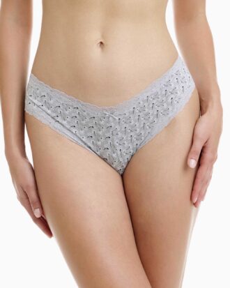 Γυναικεία εσώρουχα μπαμπού WALK Brazilian brief BAMBOO με δαντέλα και σχέδιο ΔΥΑΔΑ W2014-82