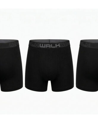 WALK boxer 3τεμάχια. Ανδρικό βαμβακερό μπόξερ 26s-W1753-5 020202 Μαύρο