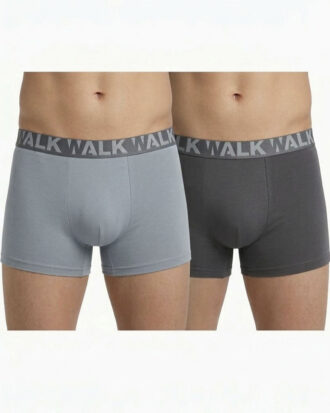 Βαμβακερό μπόξερ WALK ανδρικό 2 τεμάχια 26s-W1755-1 0812 ανθρακί- γκρι μεσαίο