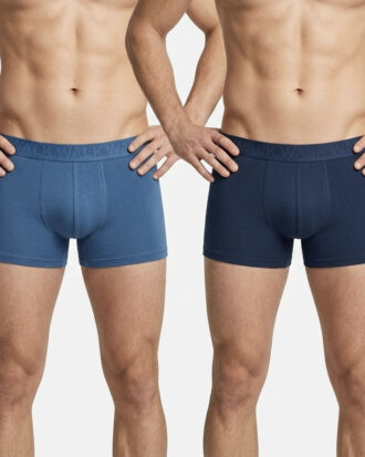Βαμβακερό μπόξερ WALK W1761-1 boxer 2 τεμάχια 0307 Μπλε σκούρο- Ραφ