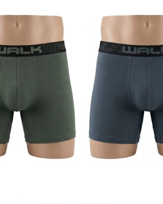 Μακρύ BOXER WALK βαμβακερό 2 τεμάχια W1764-2 0324 Μπλε σκούρο- Χακί σκούρο