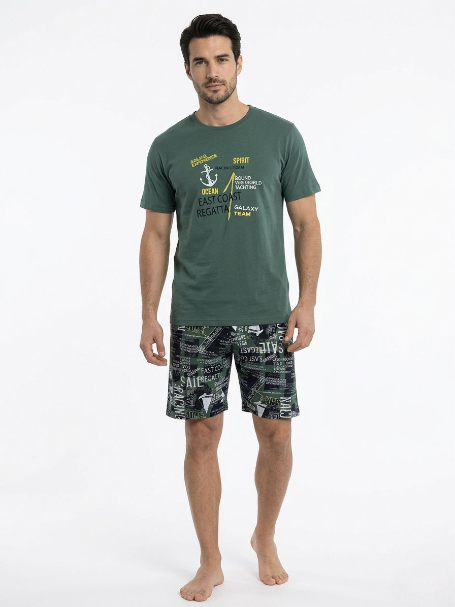 Galaxy 711-26 Ανδρική βαμβακερή πυτζάμα με κοντό μανίκι