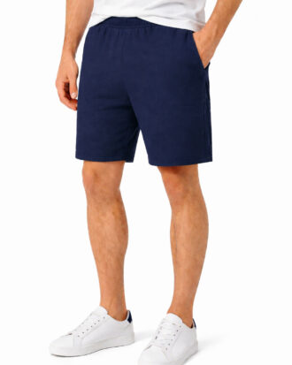 Ανδρική βαμβακερή βερμούδα μακό με τσέπες και κορδόνι ρύθμισης στην μέση. 100% βαμβάκι SAPOO 59-1 μπλε