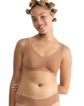 Μπουστάκι SLOGGI Zero Feel 2.0 Bralette χωρίς ραφές seamless 00CM Nostalgic Brown σκούρο μπεζ