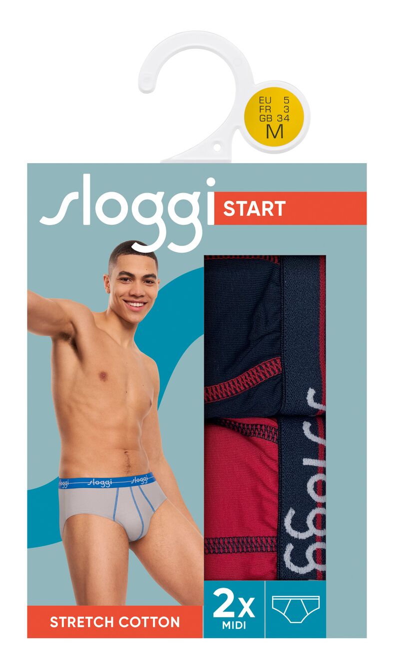 SLOGGI START MIDI σλιπ 2 ΤΕΜΑΧΙΑ ΔΥΑΔΑ Sloggi men Strart MIDI C2P M008