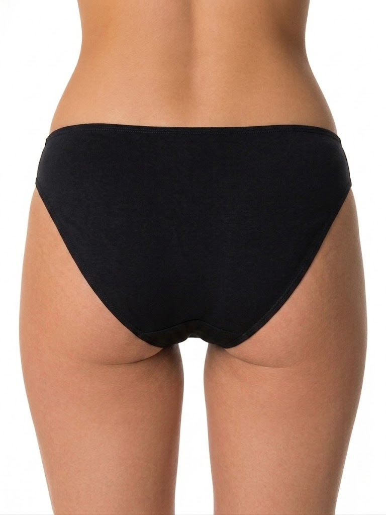 Γυναικείο Βαμβακερό Σλιπ Basic / High-Leg FAY 313 ΜΑΥΡΟ
